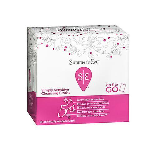 Summer's Eve Summers Eve Panni Detergenti Femminili, Pelli Sensibili Estati 16 ciascuno (Confezione da 1) on Productcaster.