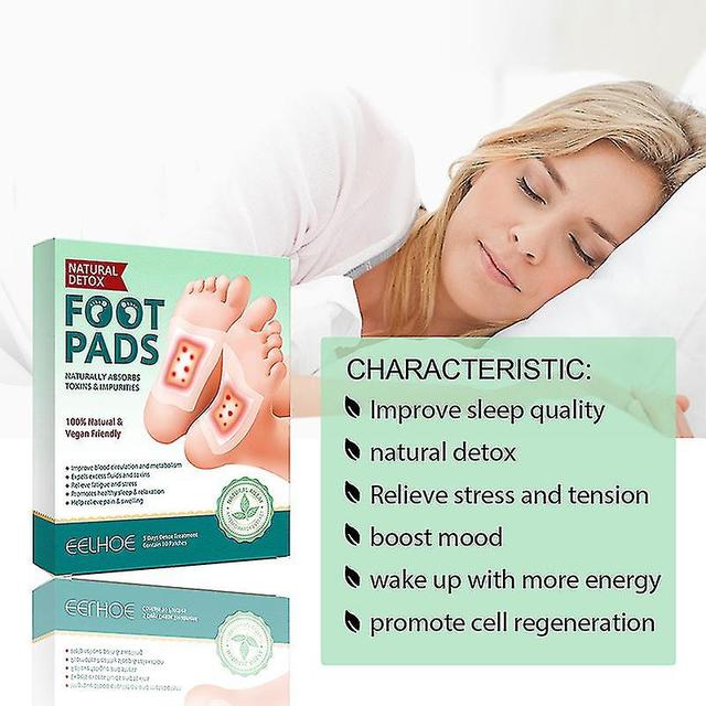 20 stuks Foot Patch Alsem Gember Verlicht Vermoeidheid Verbeter Slaap Patch Verlicht Stress Ontgifting Help Slapend Lichaam Detox Pad on Productcaster.