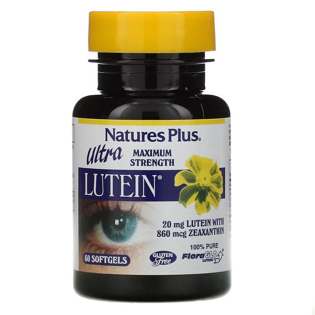 Nature's Plus, Ultra Luteína, Força Máxima, 20 mg, 60 Cápsulas gelatinosas on Productcaster.