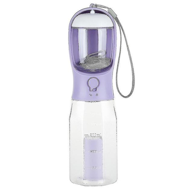 Skbcv 3 In 1 Portable Dog Water Bottle Multi-functional Pet Water Dispenser With Food Container And Waste Bag (kallaite) Vine Purple on Productcaster.