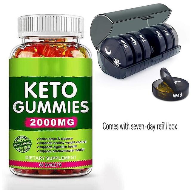 60 Ct Gummy Ketone Ketone Weight Loss Fat Burning Dietary Supplement For Men And Women Comes With 7-day Supplement Box 1PC on Productcaster.