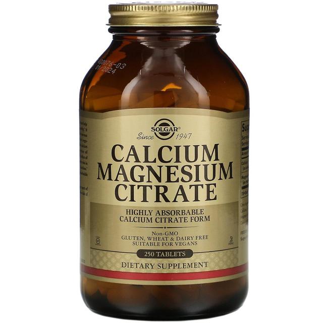 Solgar, Calcium Magnesium Citrate, 250 Tablets on Productcaster.