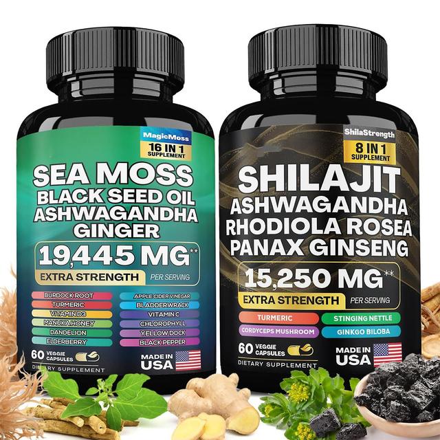 Chicoque Sea Moss Capsules, Sea Moss Pills, Sea Moss Black Seed Oil Ashwagandha Burdock Root All-in-One Irish Sea Moss All in 1 Supplements Shilaji... on Productcaster.