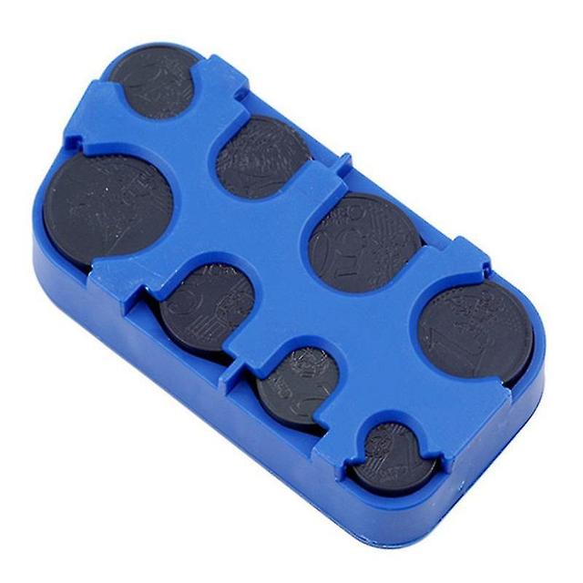 Etui Pices en Euros(Bleu),Valisette Numismatique,Pices de Monnaie Porte-conteneur,pour Voiture,Taxi,8 Compartiments de 2 Euros 1 Cent on Productcaster.