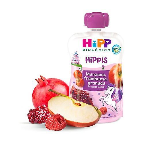 Hipp Apple, raspberry and pomegranate bag Bio 6m+ 100 g (Pomegranate - Raspberry - Apple) on Productcaster.