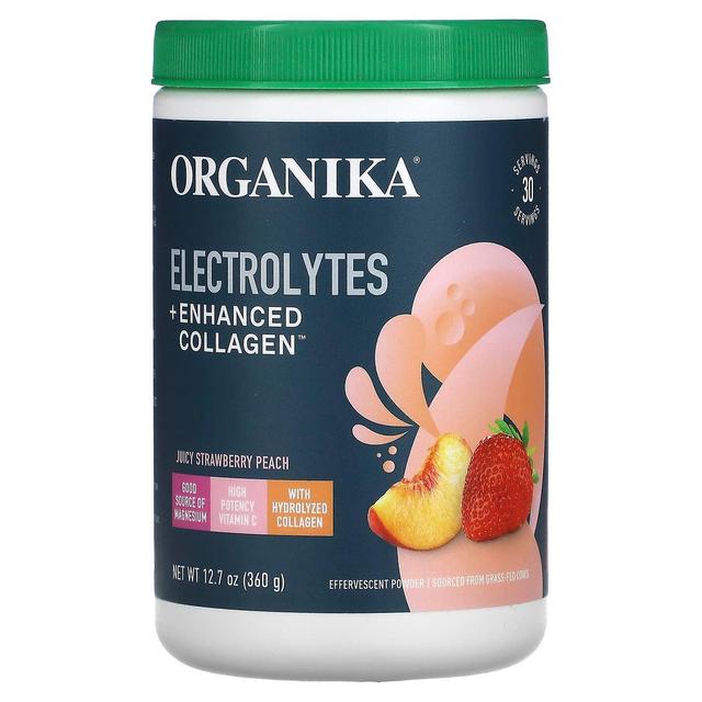 Organika, Electrolytes + Enhanced Collagen, Juicy Strawberry Peach, 12.7 oz (360 g) on Productcaster.