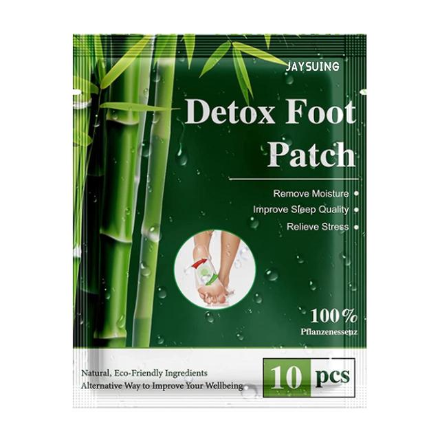 JAYSUING 10Pcs Detox Foot Patches Remove Moisture Improve Sleep Quality Relieve Stress Purify Body R on Productcaster.