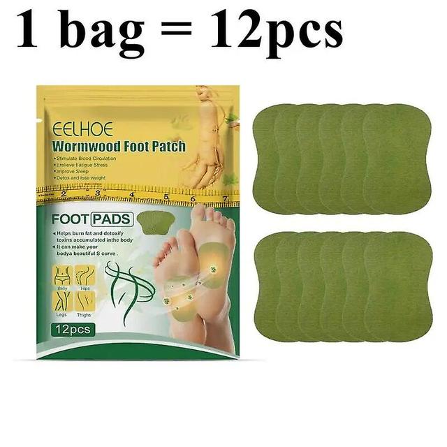 36/12pcs Wormwood Detox Foot Patch Cleansing Toxins Foot Patches Body Slimming Self-Adhesive Detox Foot Patches Leg Health Foot Care~15109 on Productcaster.