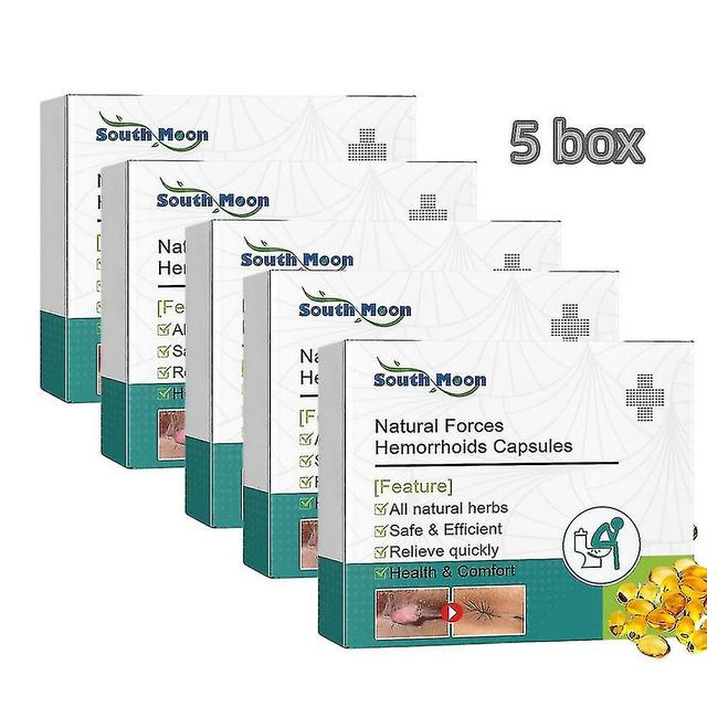 Mike 1-5box Herbal Hemorrhoids Capsules Repair Anal Treatment Internal Mixed External Hemorrhoid Piles Removal Relieve Fissure Pain Capsules 5 box on Productcaster.