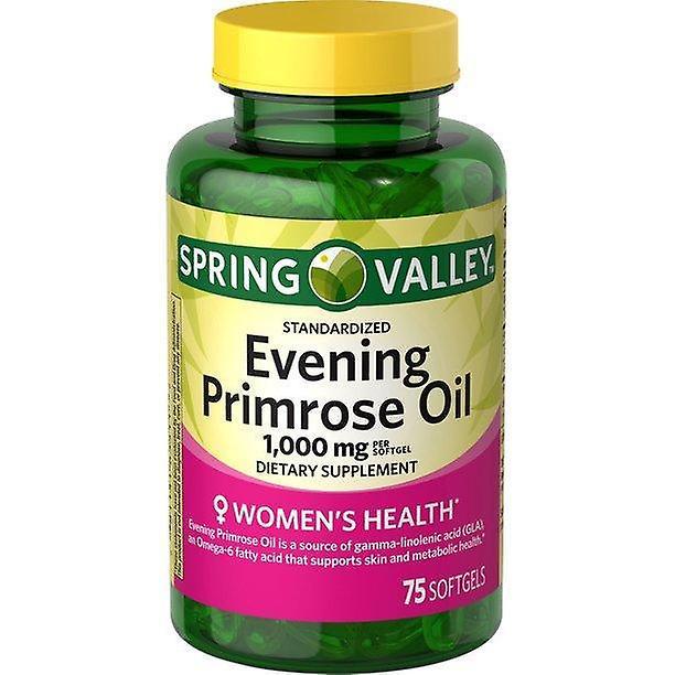 Spring Valley Kevätlaakso naisten terveys ilta primrose öljy softgels, 1000mg, 75 count on Productcaster.