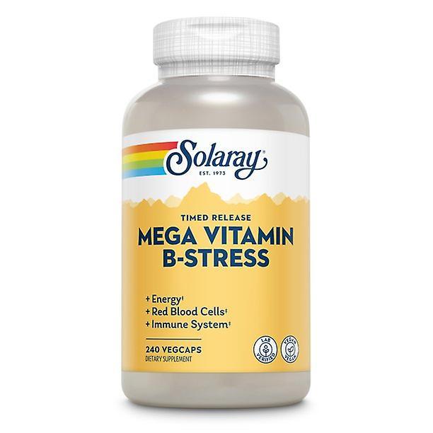 Solaray mega vitamin b-stress, two-stage timed-release | specially formulated w/ b complex vitamins for stress support 240 tabs on Productcaster.