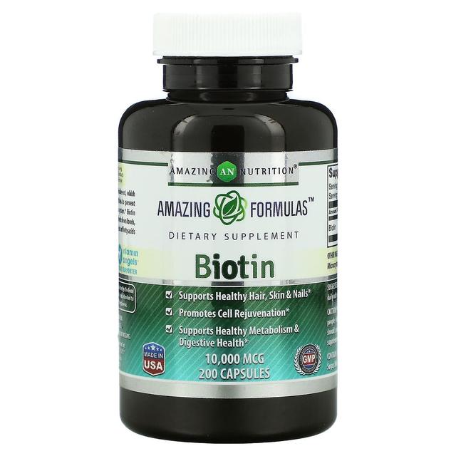 amazing nutrition Nutrição Incrível, Biotina, 10.000 mcg, 200 Cápsulas on Productcaster.