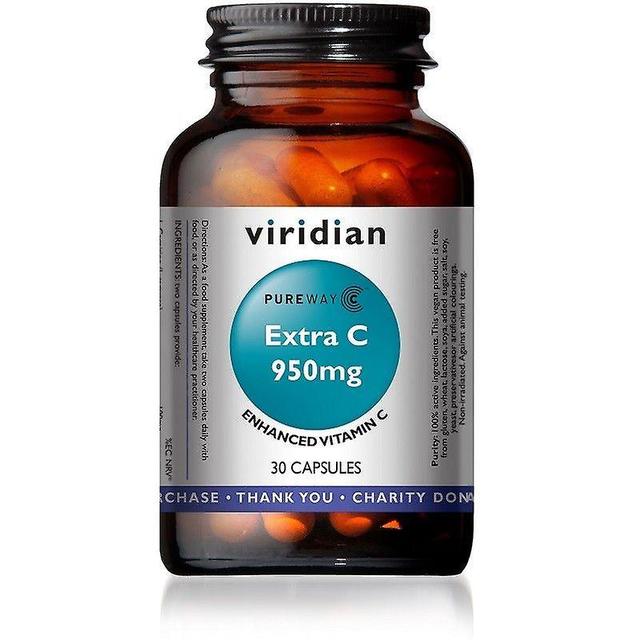 Viridian Extra C 950mg Veg Kepsar 30 (218) on Productcaster.