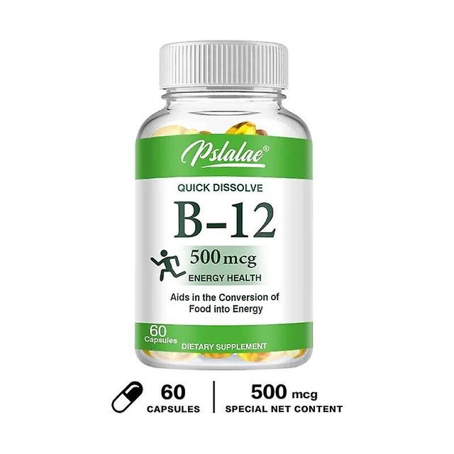 Eccpp Vitamin B12 Supplement For Optimal Absorption, Supports Metabolism, Blood Cells, And Protects The Nervous System Health Products 60 Capsules on Productcaster.