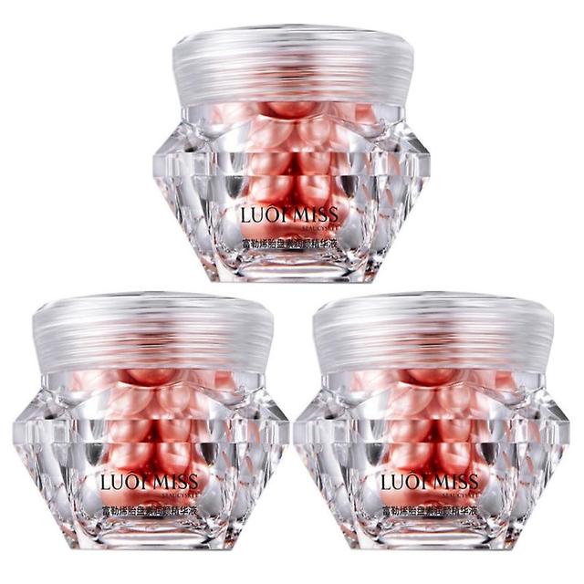 3x Placenta ekstrakt kapsler Anti-rynke Blegning Creme Serum Facial Freckle Capsule Makeup Hudpleje 25stk/flaske on Productcaster.