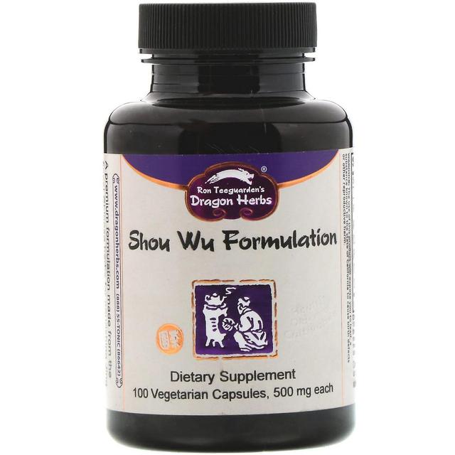 Dragon Herbs Erbe del Drago, Formulazione Shou Wu, 500 mg, 100 Capsule Vegetariane on Productcaster.