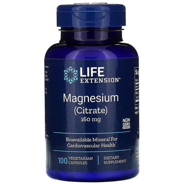 Life Extension Elämän pidentäminen, magnesium, 160 mg, 100 kasviskapselia on Productcaster.