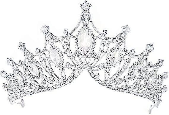 Couvre-chef couronne de diamant (argent), diamant de cristal princesse marie, costume de Nol d'Halloween, desse, reine, fte de mariage, accessoire on Productcaster.