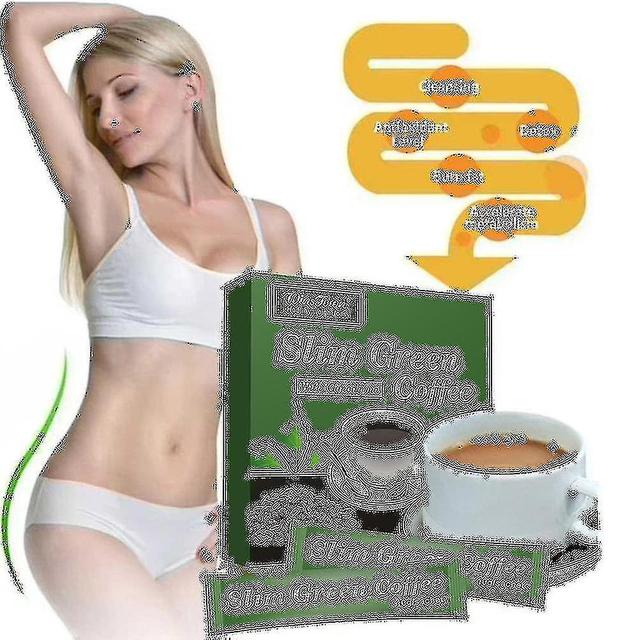 1-3x Slim Green Coffee With Ganoderma Control Weight Detox Tea Green Coffee 36PCS on Productcaster.