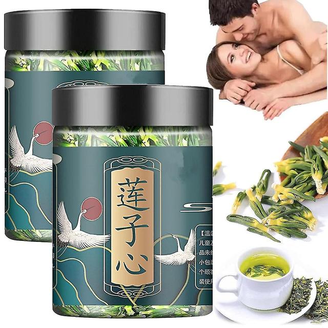 Zhenv Lotus Seed Core Tea For Men, Natural Lotus Seed Core Tea, Liver And Kidney Care Tea, Lian Zi Xin Tea, Dried Lotus Plumule Tea 60g 2Pcs on Productcaster.