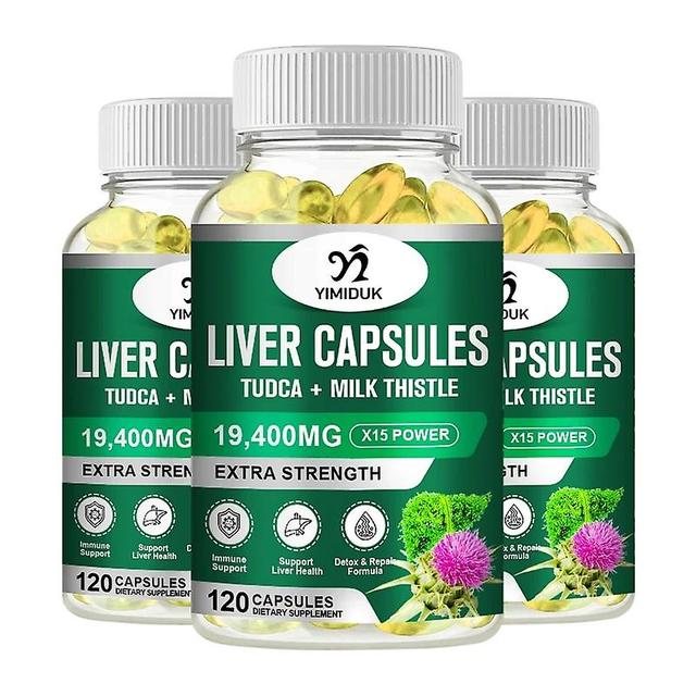 Sofirn Liver Cleanse Detox Health Supplement With Milk Thistle Supports Healthy Liver Function Men & Women 120 Capsules Boosts Immunity 3 Bottles 1... on Productcaster.