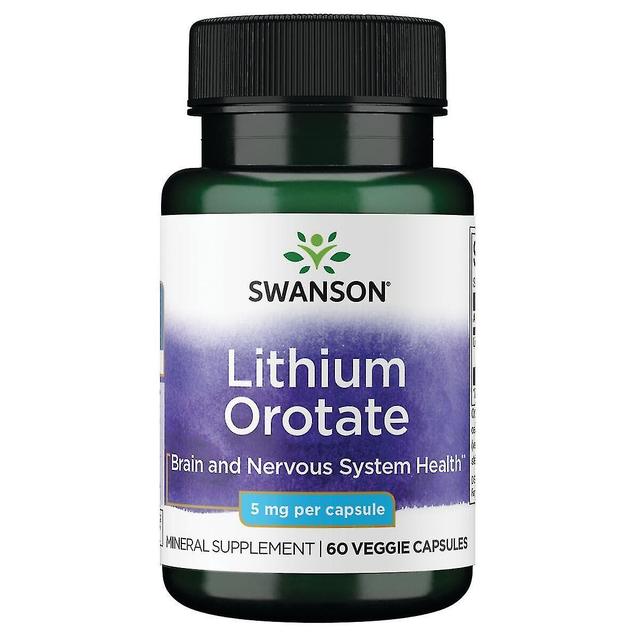 Swanson Lithium Orotate 5 mg 60 Vegetarian Capsules on Productcaster.