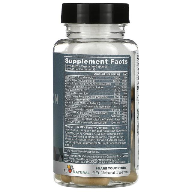 Eu Natural, Conception Men, Zinc & Folate, 60 Vegetarian Capsules on Productcaster.