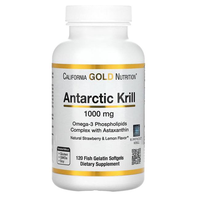 California Gold Nutrition, Antarctic Krill Oil, Omega-3 Phospholipids Complex with Astaxanthin, Natu on Productcaster.