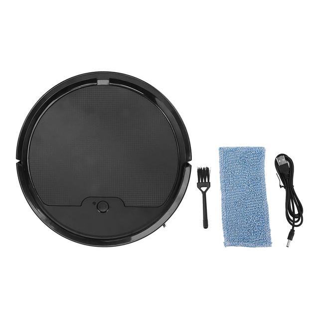 3 In 1 Robot Vacuum Cleaner USB Charging 1800Pa Suction Timing Function Smart Automatic Mop Sweeper with 400ML Dust Box Black on Productcaster.