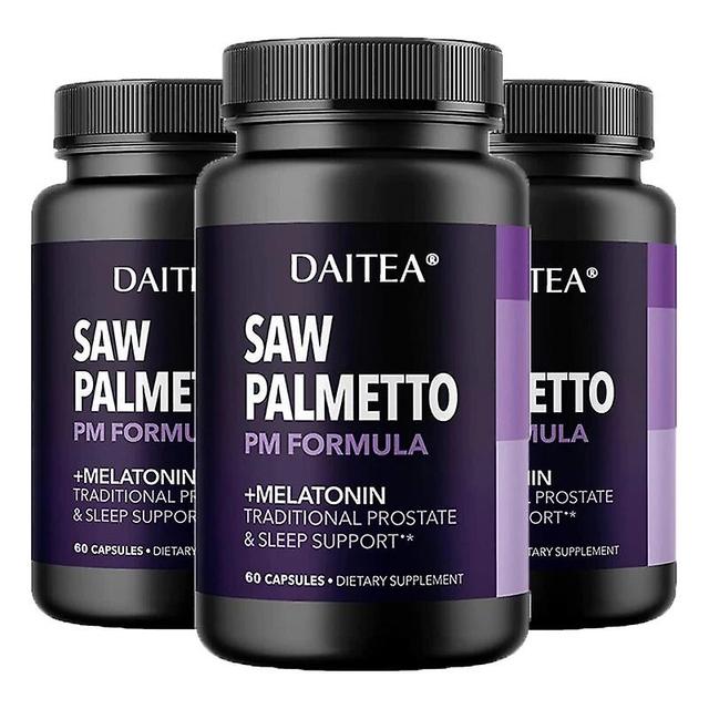 Vorallme Night Saw Palmetto Extract Supplement für Männer, für regelmäßiges nächtliches Wasserlassen und Schlafgesundheit, gentechnikfrei 60 count-... on Productcaster.