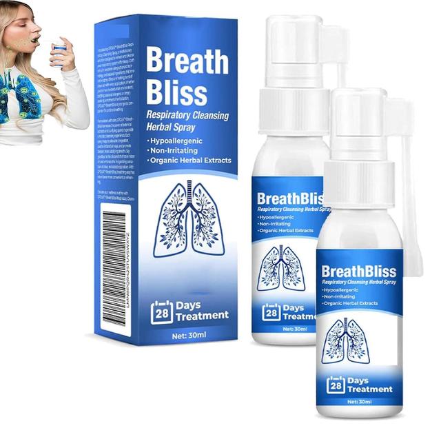 Haobuy Breathbliss Atemwegsreinigung Kräuterspray, Lungenreinigungsspray, Natürliches Kräuterspray zur Unterstützung der Lunge und der Atemwege 2pcs on Productcaster.