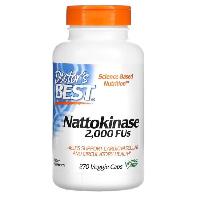 Doctor's Best, Nattokinase, 2,000 FUs, 270 Veggie Caps on Productcaster.