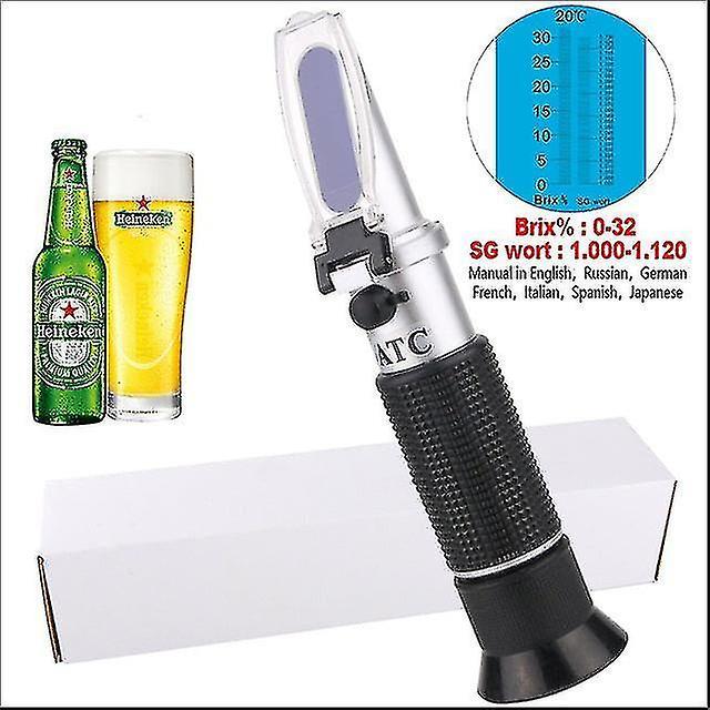 Beer Refractometer Wort Meter Alcohol Brix 0~32% And Alcohol 1.000~1.120 Sg Specific Handheld Hydter Er Rz120 on Productcaster.