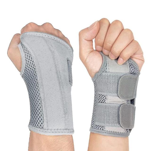 Attelle de poignet respirante avec stabilisateur d'attelle en mtal pour hommes et femmes Attelle de poignet rglable pour l'arthrite, tendinite, en on Productcaster.