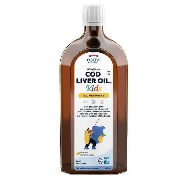 Osavi Norwegian Cod Liver Oil Kids 500mg Omega 3 (Lemon) 500ml on Productcaster.