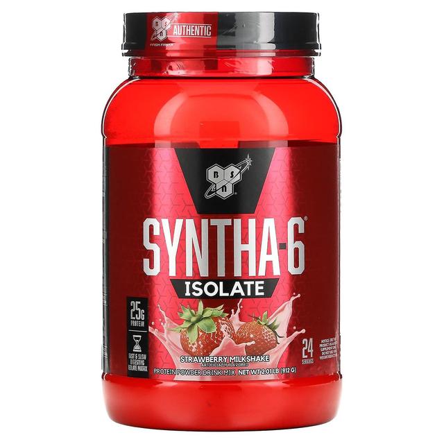 BSN, Syntha-6 Isolado, Mistura de Bebida de Proteína em Pó, Milkshake de Morango, 2,01 lbs (912 g) on Productcaster.