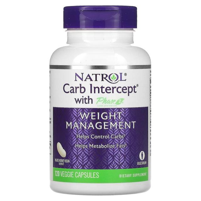 Natrol, Carb Intercept with Phase 2 Carb Controller, 120 Veggie Capsules on Productcaster.