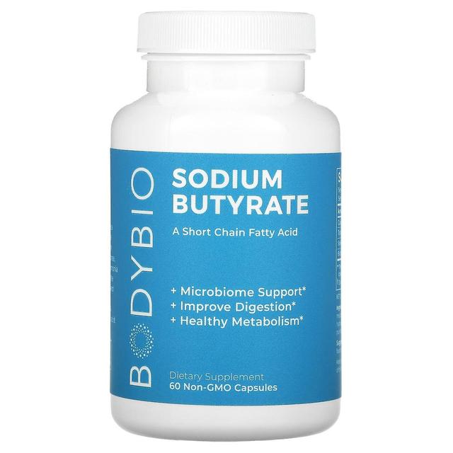 BodyBio, Sodium Butyrate, 60 Non-GMO Capsules on Productcaster.