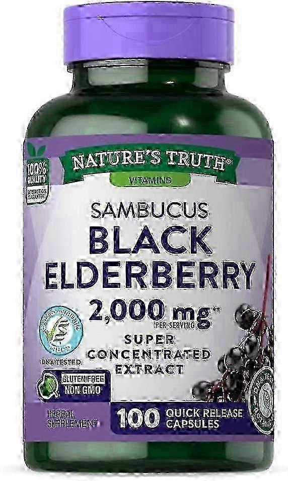 Nature's Truth Príroda ' s pravdou Sambucus čierna Elderberry, 1000 mg, kapsule, 100 EA on Productcaster.