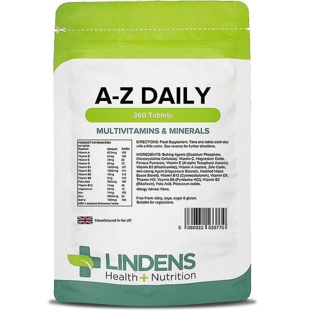 Lindens Multivitaminas A-Z Diariamente Comprimidos 360 (3770) on Productcaster.