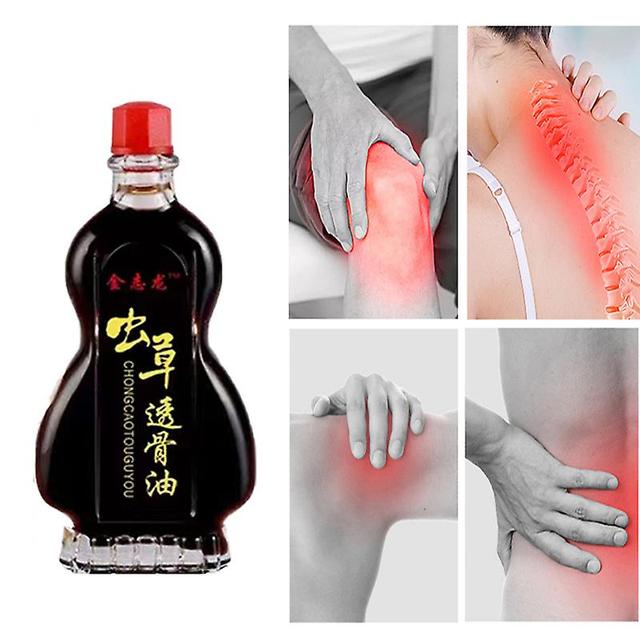 Atuto 15ml Cordyceps Sinensis Bone Penetrating Oil Safflower Oil Meridian Activating Oil Health Massage Bone Soreness 2 pcs on Productcaster.