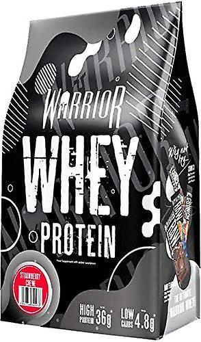 1kg Warrior 100% Whey Protein Powder Muscle Mass Gainer Shake Strawberry Crème on Productcaster.