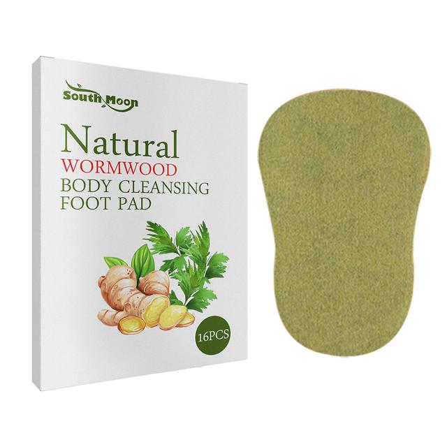 South Moon 16pcs Natural Wormwood Body Cleansing Foot Pads Reduce Fatigue Increase Metabolism Improve Blood Circulation on Productcaster.