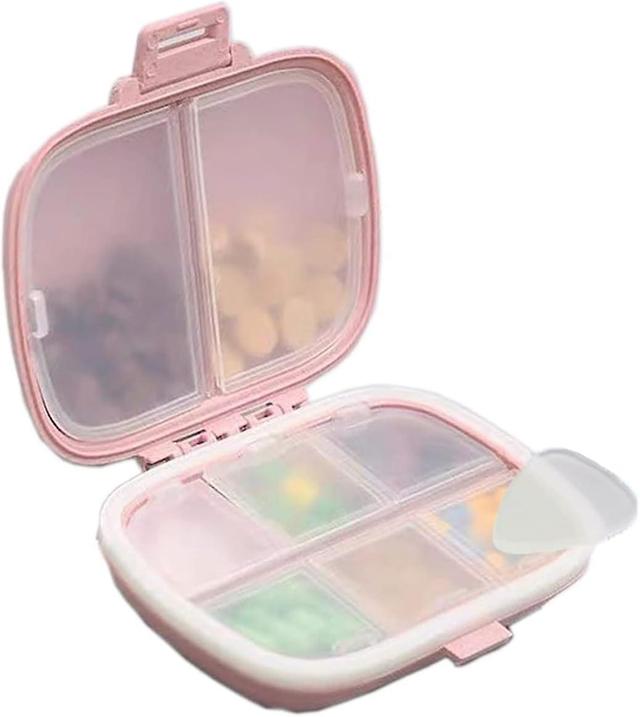 Weekly Pill Box Organiser, Travel Tablet Organiser, Easy To Open, Pill Boxes 7 Day 1 Times A Day For Pills, Vitamin, Fish Oil, Supplementswhite Pink on Productcaster.