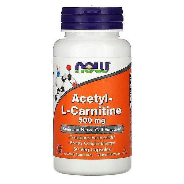 NOW Foods Agora Alimentos, Acetil-L-Carnitina, 500 mg, 50 Cápsulas Veg on Productcaster.