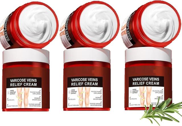 Natural Varicose Veins Relief Cream - Strengthen Capillary Health, Reduce Spider Veins on Legs 3Pcs on Productcaster.