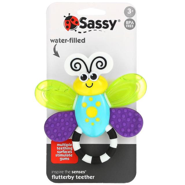 Sassy, Inspire The Senses, Flutterby Teether, 3 + månader, 1 räkning on Productcaster.