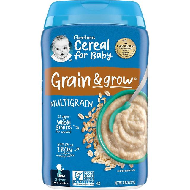 Gerber, Cereal for Baby, Grain & Grow, 2nd Foods, MultiGrain, 8 oz (227 g) on Productcaster.