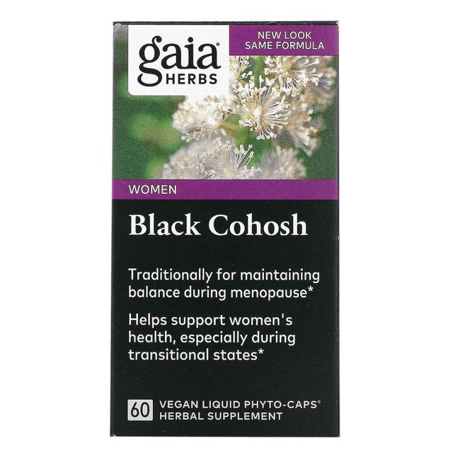 Gaia Herbs Zioła Gaia, Black Cohosh, 60 Vegan Liquid Phyto-Caps on Productcaster.