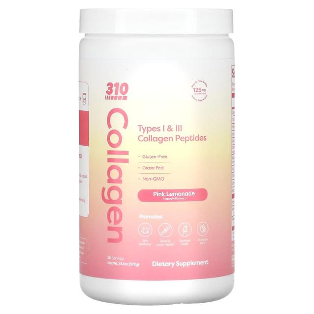 310 Nutrition, Collagen, Types I & III Collagen Peptides, Pink Lemonade, 13.1 oz (372 g) on Productcaster.